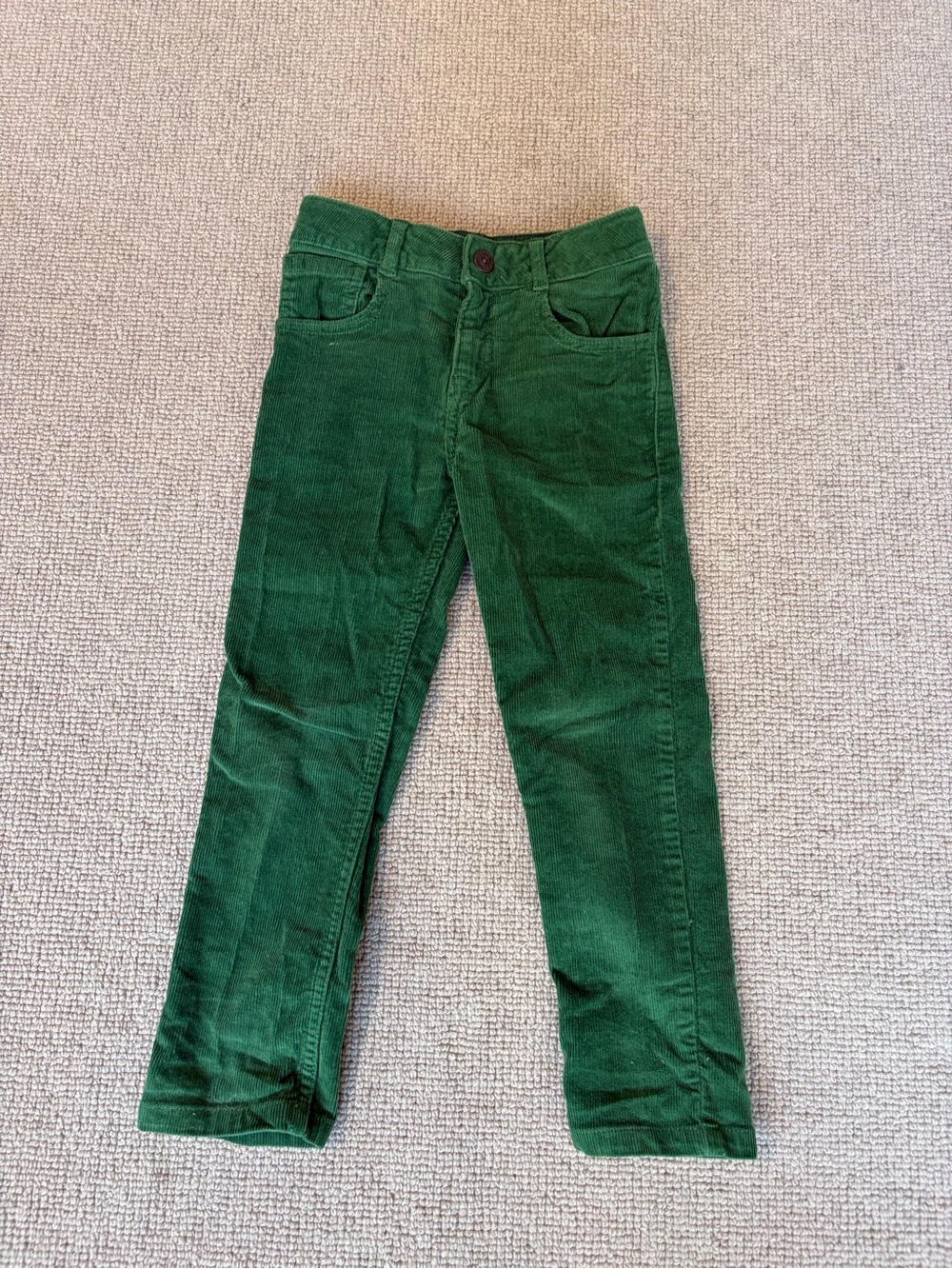 Kids Mini Boden Green Corduroy Trousers (Size 5-6 Y)